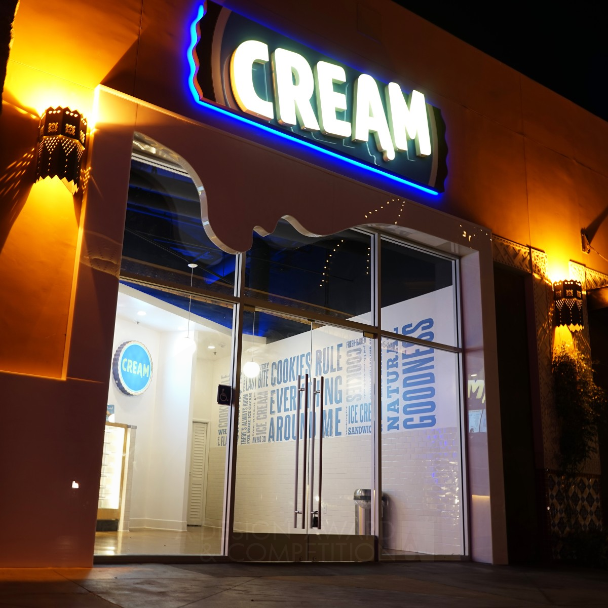 CREAM Irvine Ice Cream Shop by Hootan Hamedani Iron Interior Space and Exhibition Design Award Winner 2016 