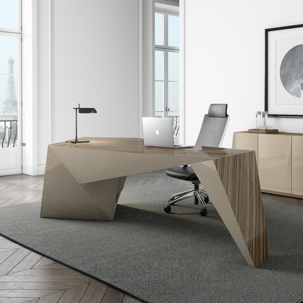 Vertik Office desk by Christophe de Sousa Bronze Furniture Design Award Winner 2016 