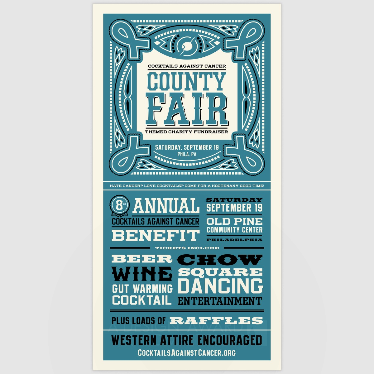 County Fair Charity Fundraiser Poster by Kathy Mueller Bronze Graphics, Illustration and Visual Communication Design Award Winner 2016 