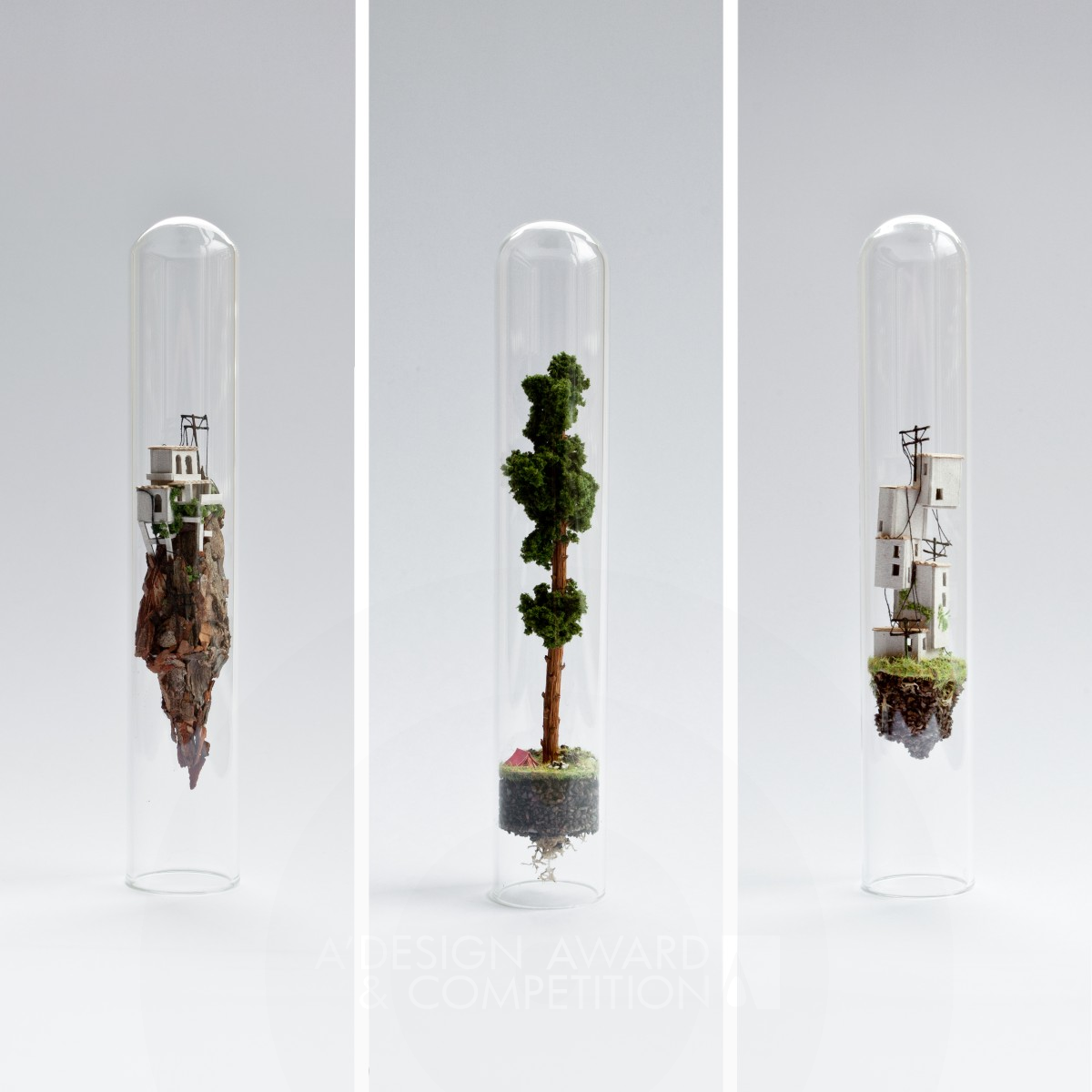 Micro Matter Miniature Sculptures in Glass Test Tubes by Rosa de Jong Platinum Fine Arts and Art Installation Design Award Winner 2016 