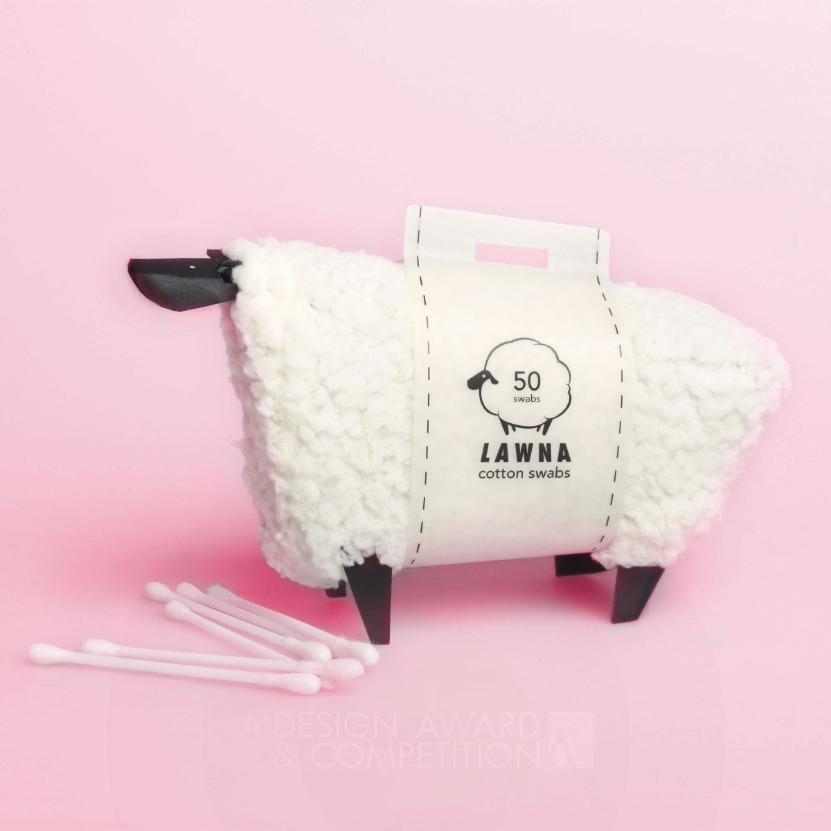 Swaggering Sheep Cotton swab package by Paian Huang Silver Packaging Design Award Winner 2016 