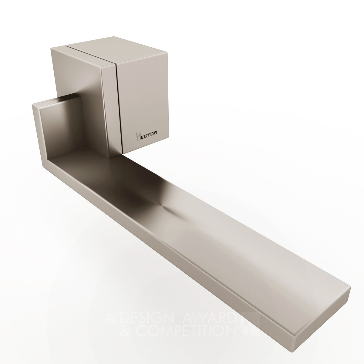 Square Door Handle by Xenofon Hector Grigorelis Silver Furniture Accessories, Hardware and Materials Design Award Winner 2016 