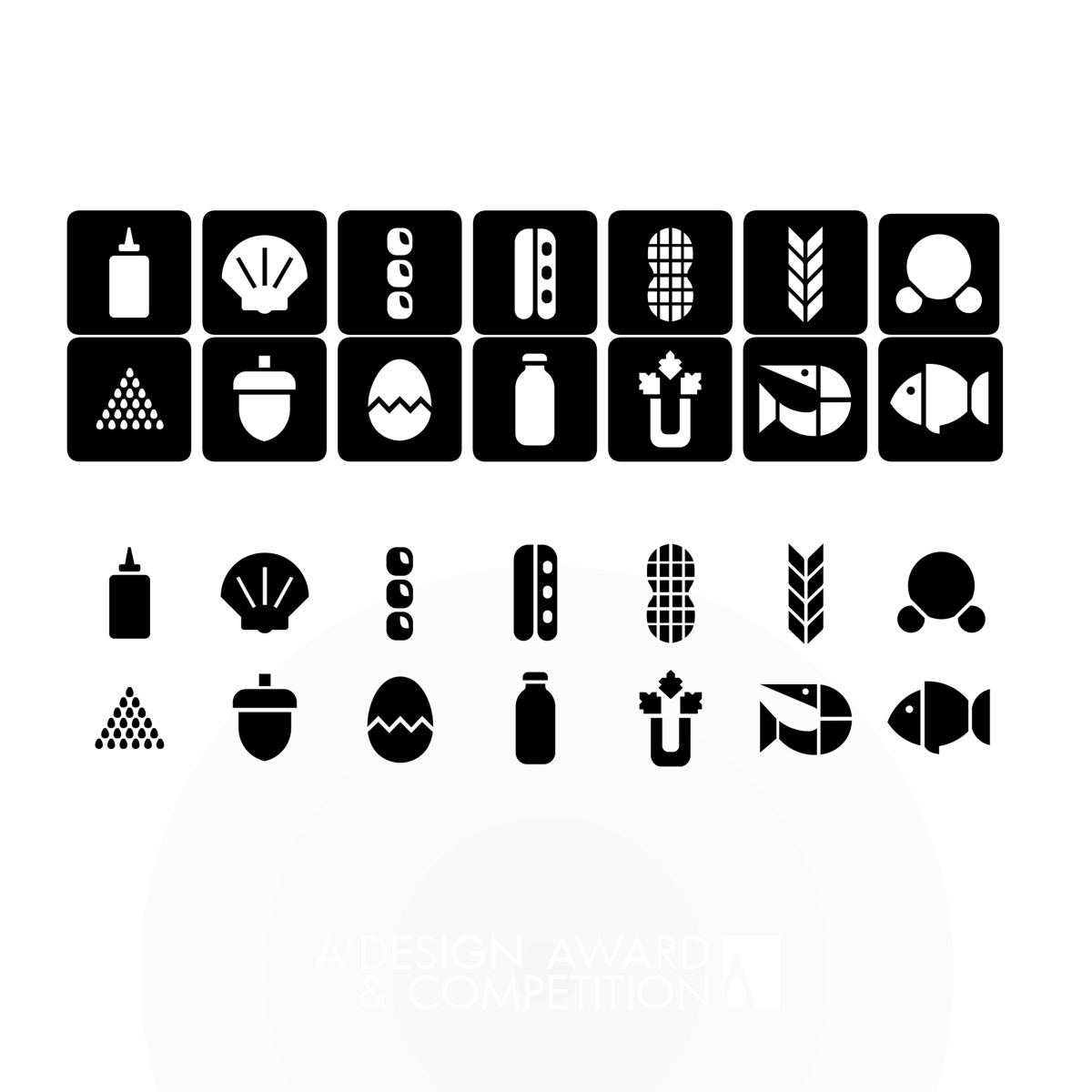 Signal Ethic Food Allergies Pictograms by Alvaro De Ramon Murillo Iron Social Design Award Winner 2016 