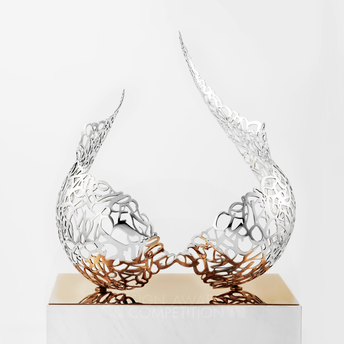 The Wings Sculpture Art by Kirin & Koren Design Studio Golden Fine Arts and Art Installation Design Award Winner 2016 