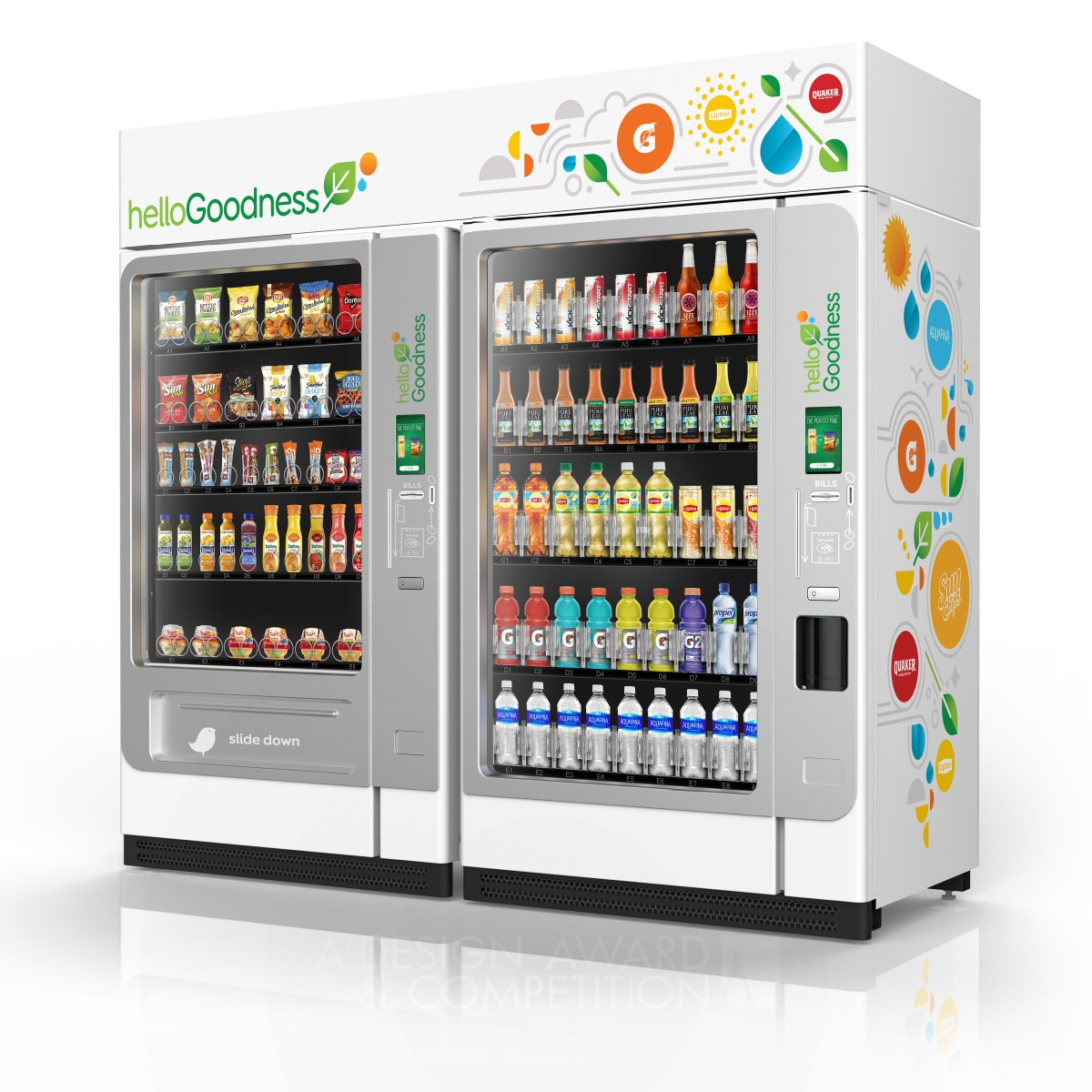 helloGoodness Vending Machine by PepsiCo Design & Innovation Silver Food, Beverage and Culinary Arts Design Award Winner 2016 