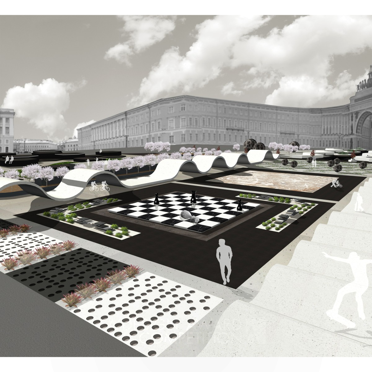 Winter Palace Square Square Design Urban Planning by Helen Brasinika Bronze Urban Planning and Urban Design Award Winner 2016 