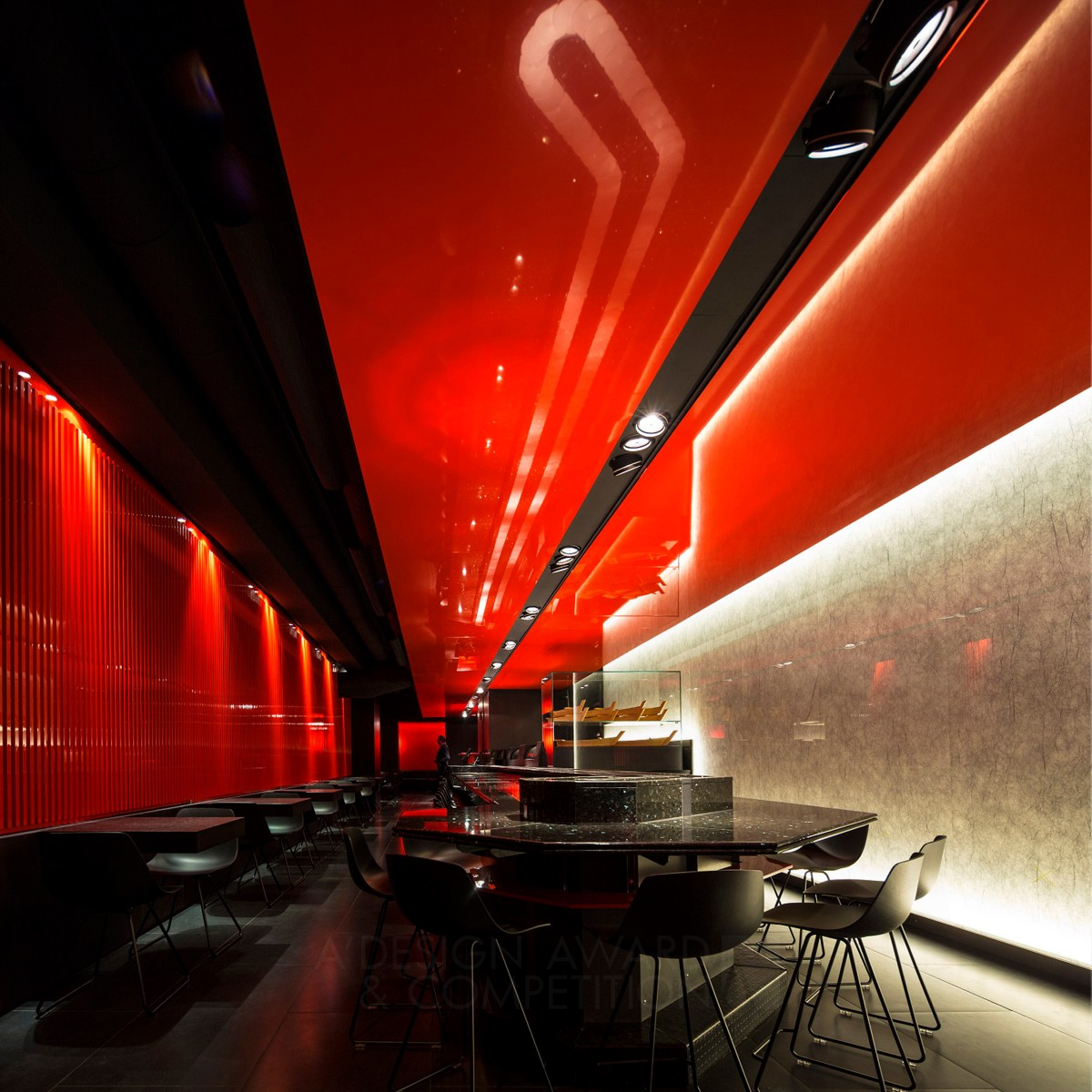 Zen Sushi Japanese restaurant by Carlo Berarducci Architecture Golden Interior Space and Exhibition Design Award Winner 2016 