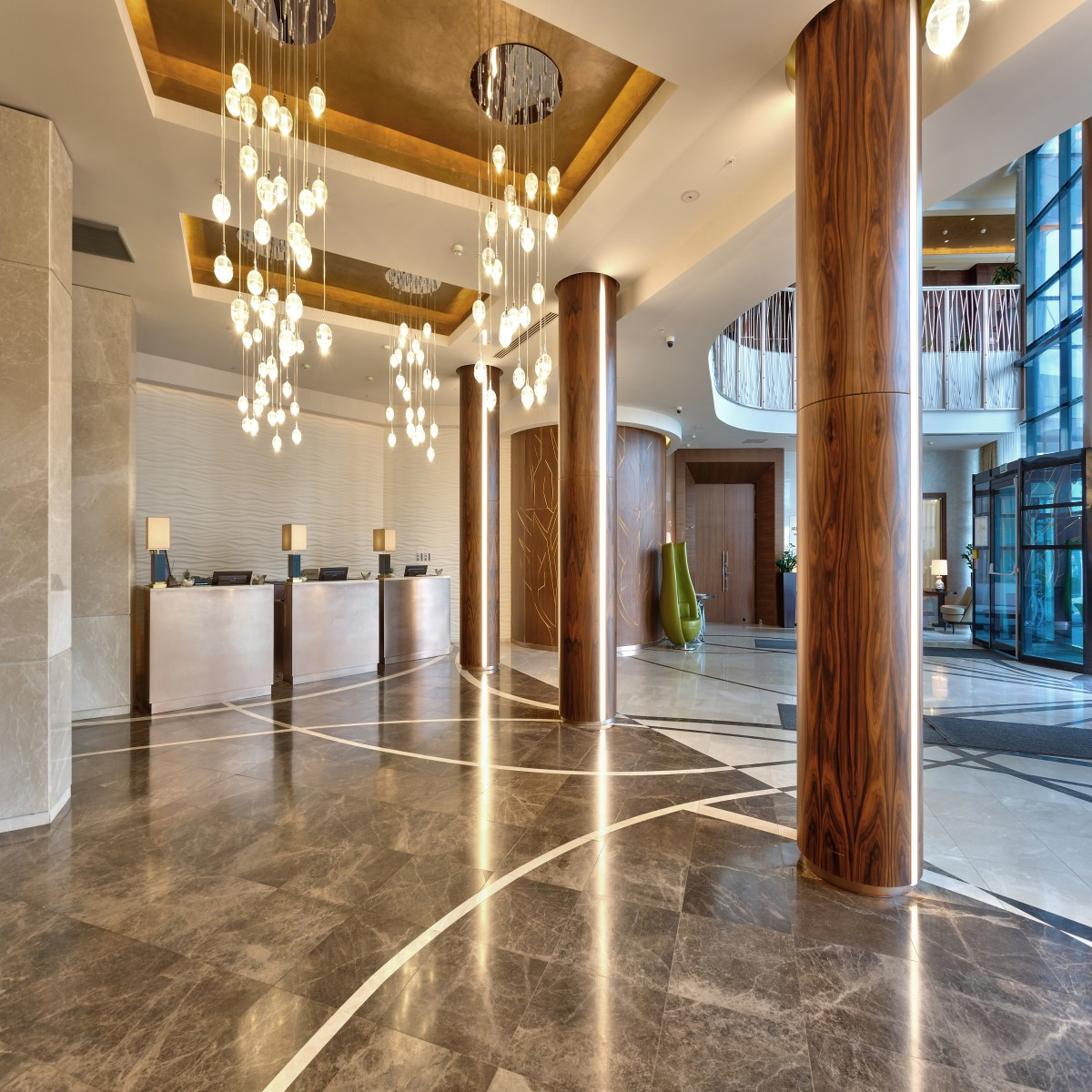 Renaissance Minsk Hotel Lobby Lobby and Bar  by Arketipo Design Iron Interior Space and Exhibition Design Award Winner 2016 