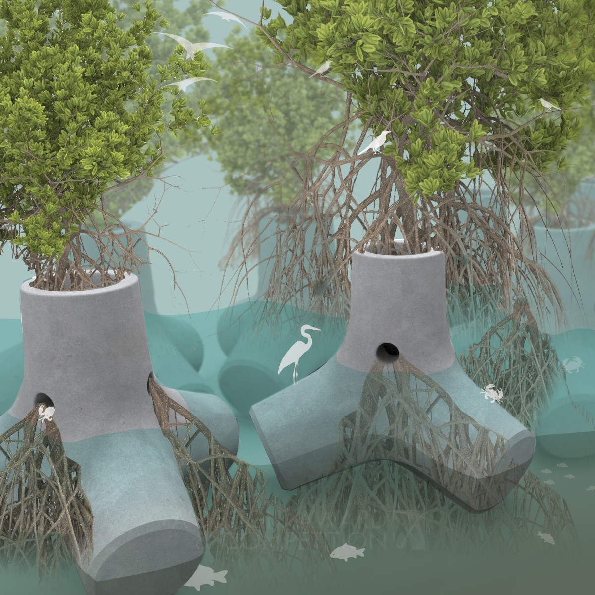 TetraPOT Green Sea Defence by Sheng-Hung Lee & Wan Kee Lee Silver Sustainable Products, Projects and Green Design Award Winner 2016 