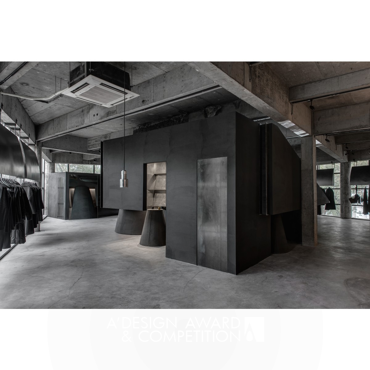 Black Cant System Fashion store by Shanwei Weng & Jiadie Yuan Bronze Interior Space and Exhibition Design Award Winner 2016 