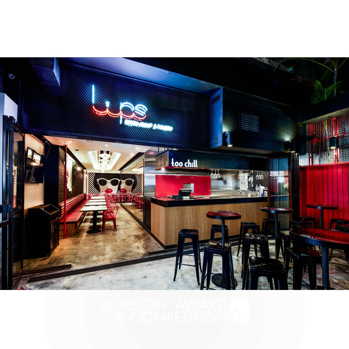 Lips Restaurant by ARTTA Concept Studio Bronze Interior Space and Exhibition Design Award Winner 2017 