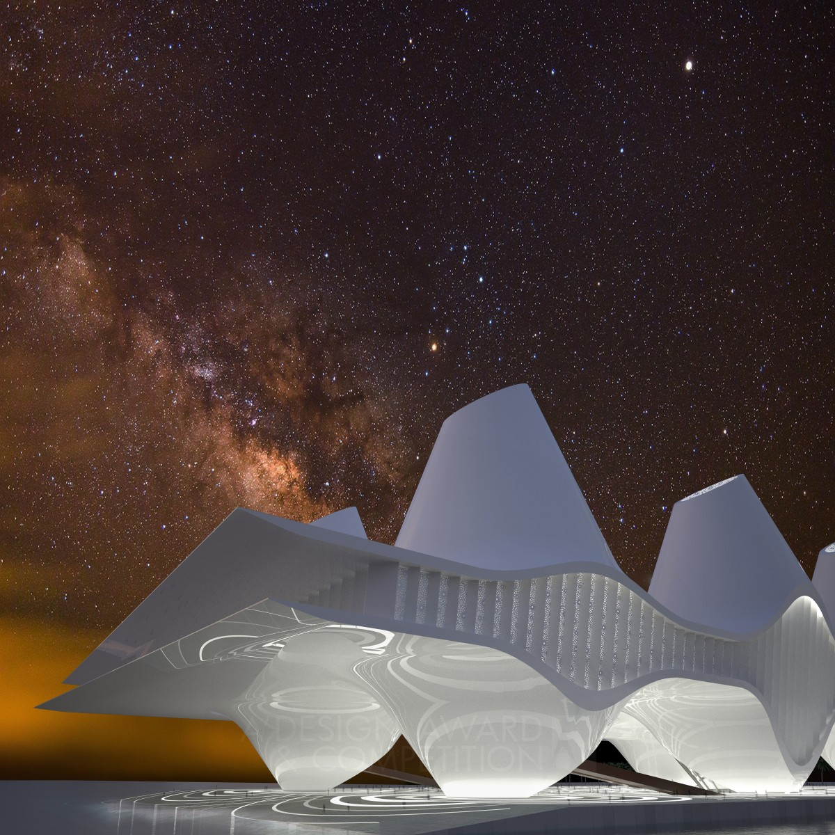 Sea Mosque in Abu Dhabi Prayer Hall by Nikolaos Karintzaidis Silver Architecture, Building and Structure Design Award Winner 2018 