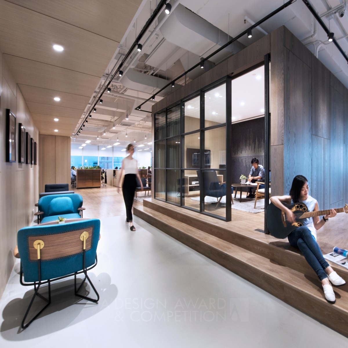 Warner Music Hong Kong Workplace Office by Lorène Faure and Kenny Kinugasa-Tsui Silver Interior Space and Exhibition Design Award Winner 2017 