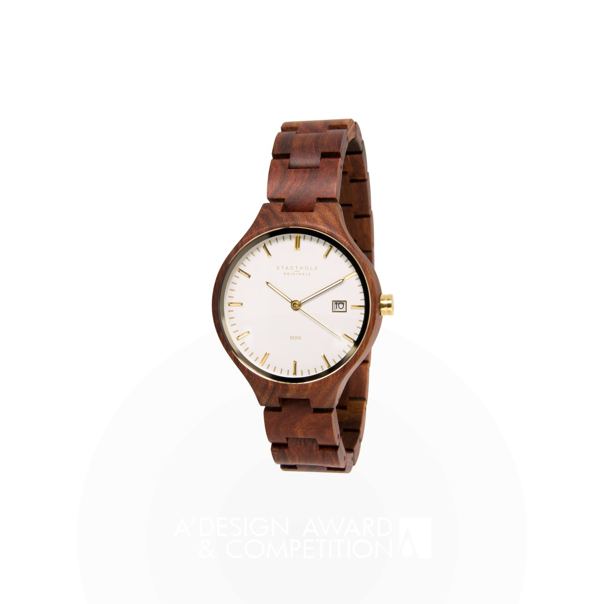 Wood Watch BERN Wristwatch by STADTHOLZ Golden Jewelry Design Award Winner 2017 