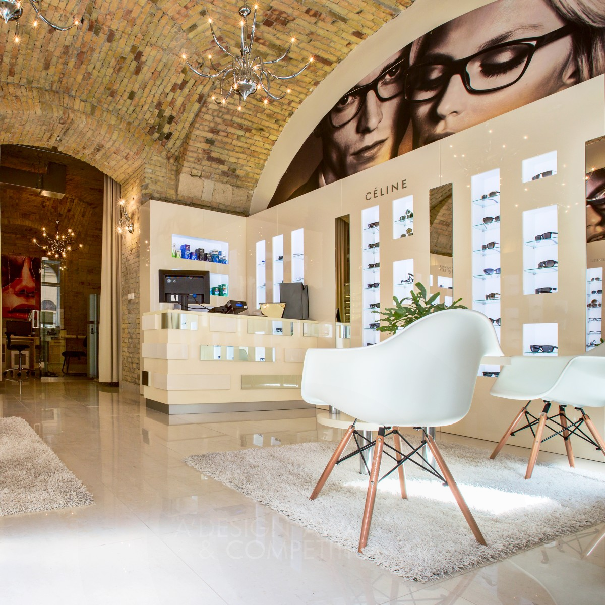 Optika Di Moda Eyewear Store by Tamás Csiszér Iron Interior Space and Exhibition Design Award Winner 2017 