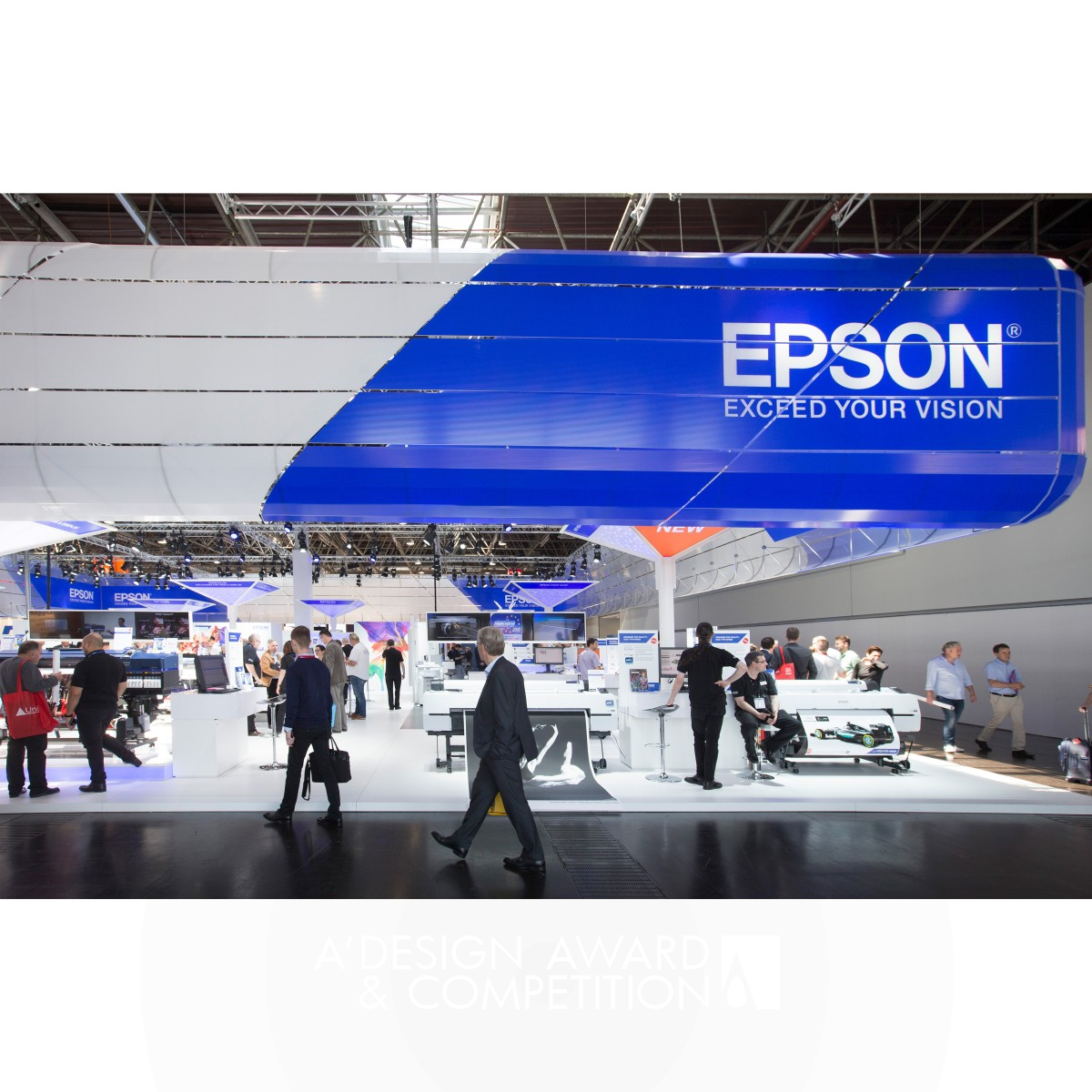 EPSON Europe at Drupa 2016 Exhibition stand by d=3 Golden Interior Space and Exhibition Design Award Winner 2017 