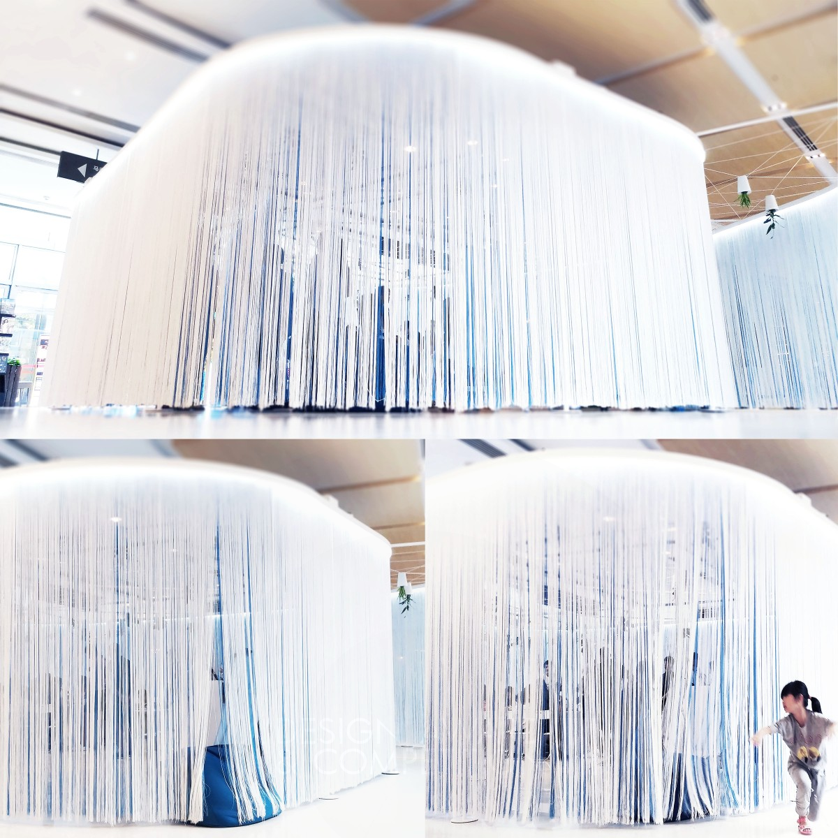 Airnemone Pavilion Interactive Exhibition Pavilion  by Kevin Chu Silver Interior Space and Exhibition Design Award Winner 2017 