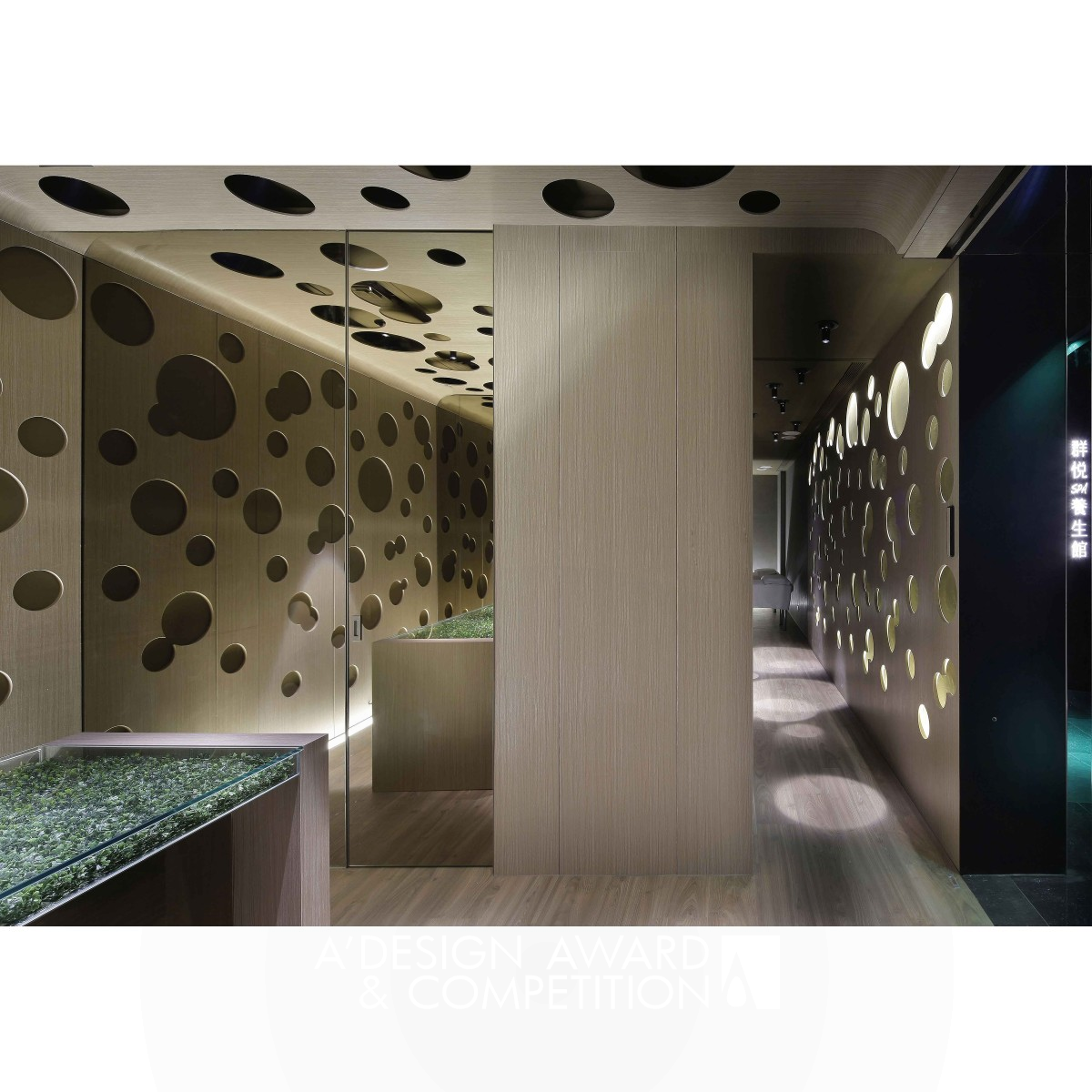 Original dots Spa Space by Lien-Wu, Chen-Chains interior Bronze Interior Space and Exhibition Design Award Winner 2017 