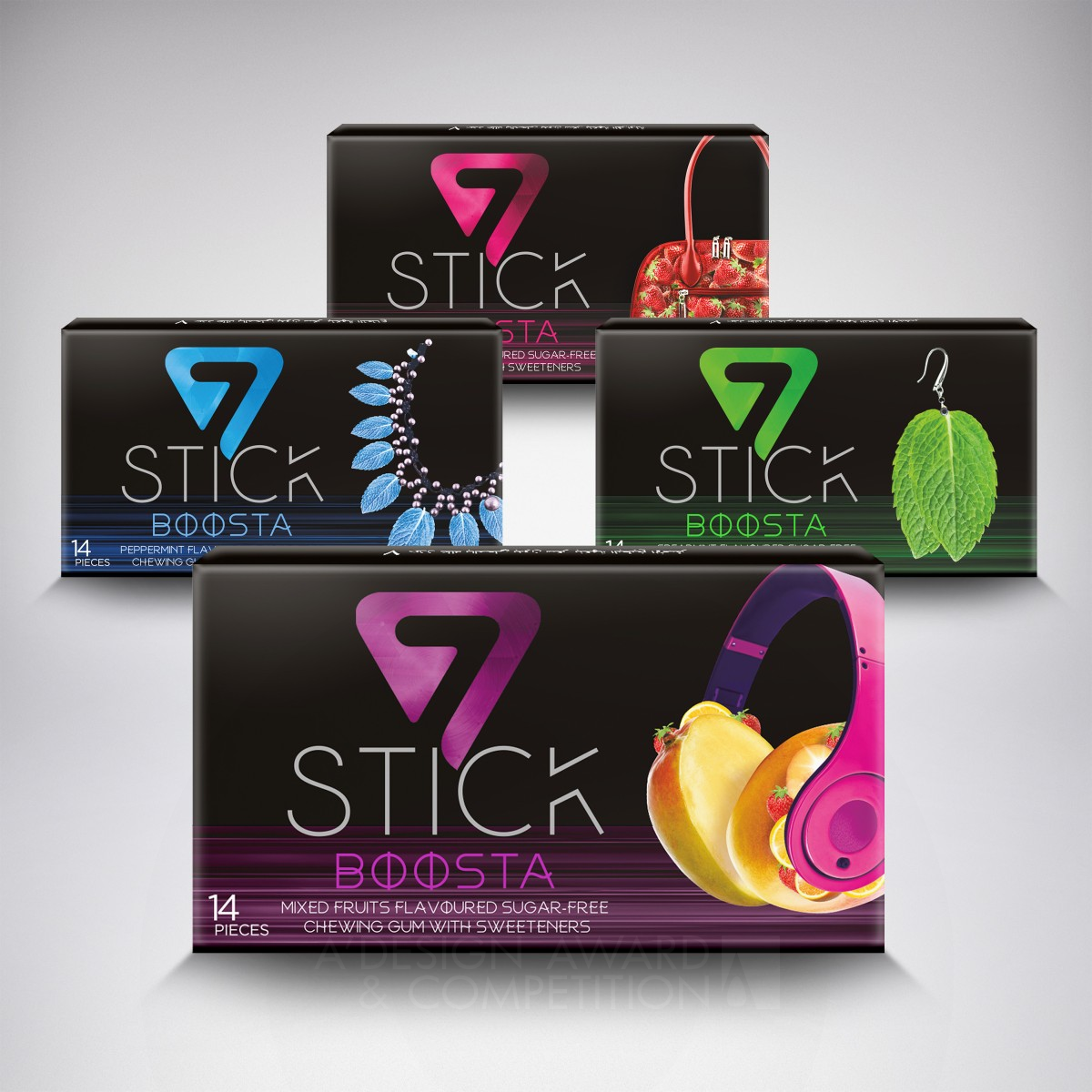 7 Stick Chewing Gum by Twinsadhouse Iron Packaging Design Award Winner 2017 