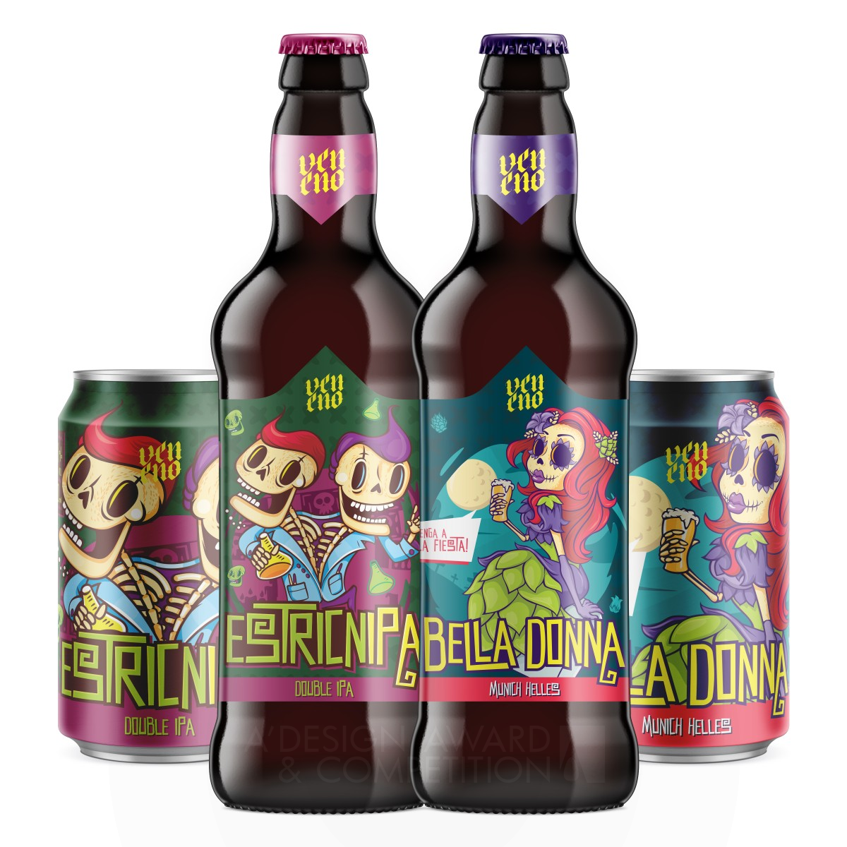 Veneno Brewery Labels New Beer Labels by Together & Agência 750 Iron Packaging Design Award Winner 2017 