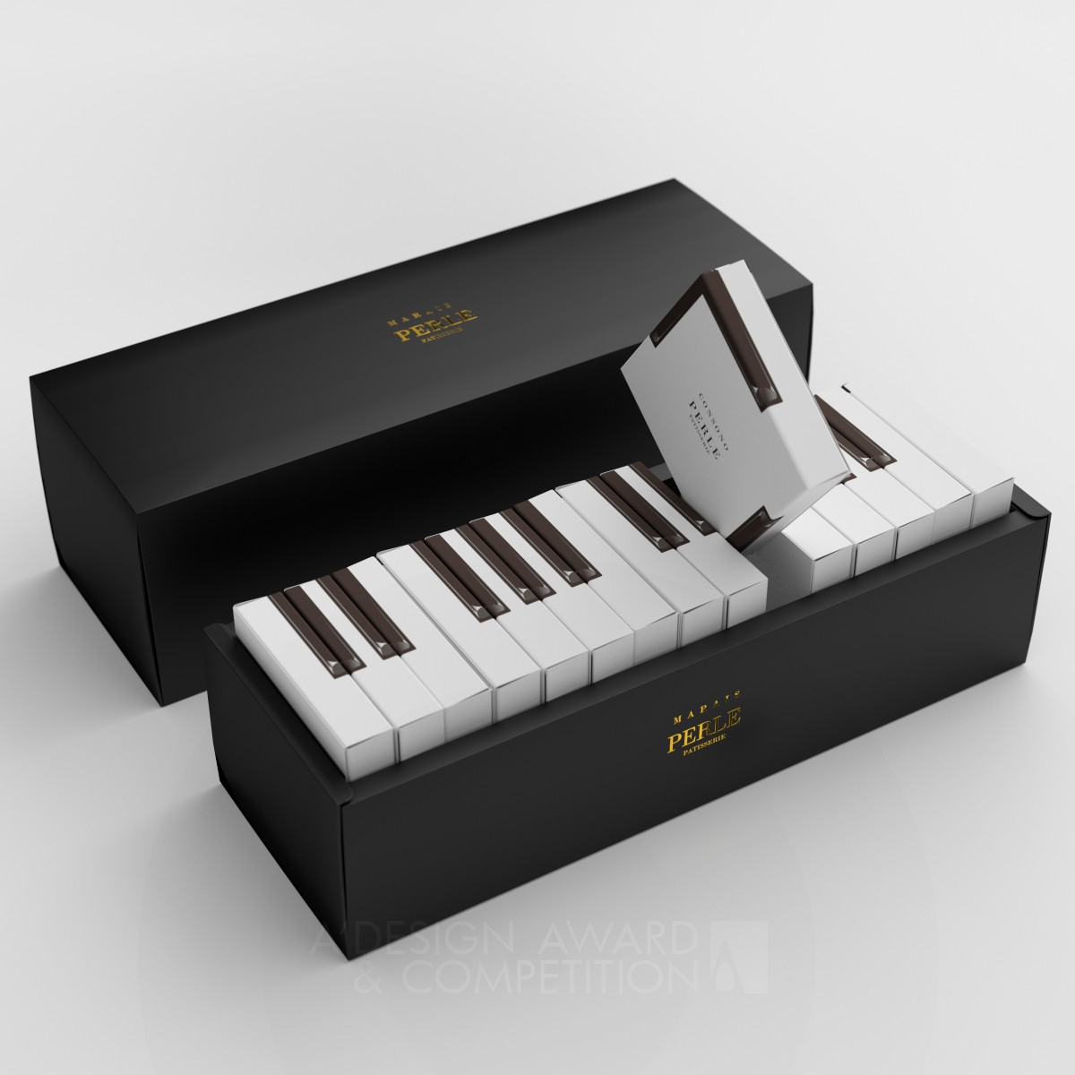 Marais Piano cake packaging by Kazuaki Kawahara Platinum Packaging Design Award Winner 2017 