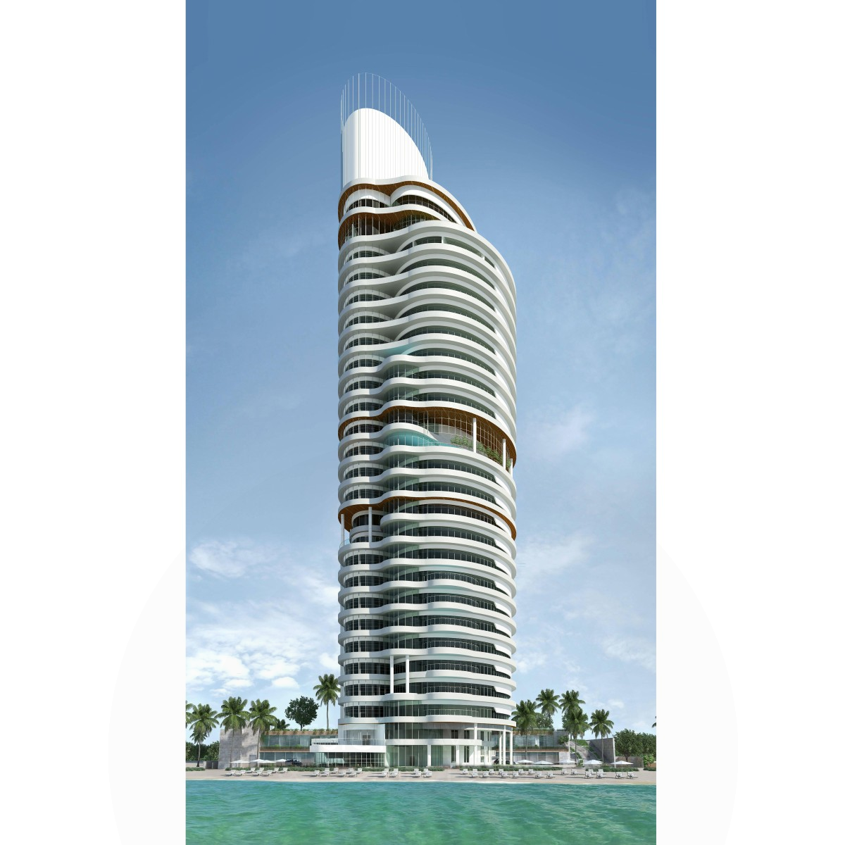 The Wave Tower Waterfront Residences by Ar. Girish Pillai Bronze Architecture, Building and Structure Design Award Winner 2017 