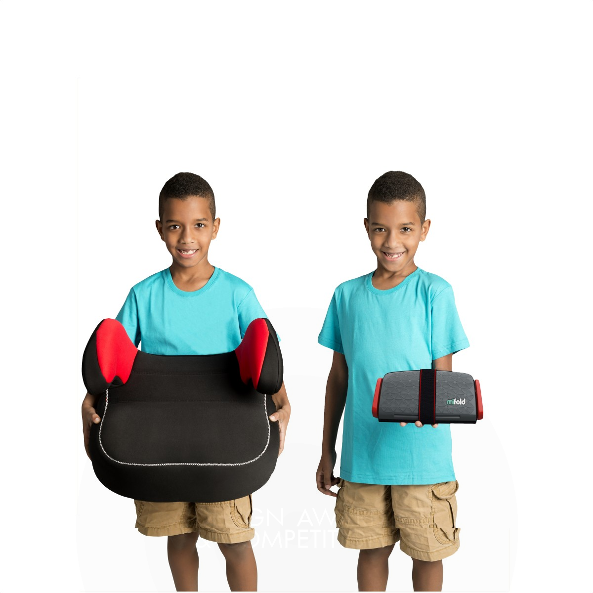 mifold® the Grab-and-Go Booster seat® Grab-and-Go Booster by Tiko Product Design Studio Silver Baby, Kids' and Children's Products Design Award Winner 2017 