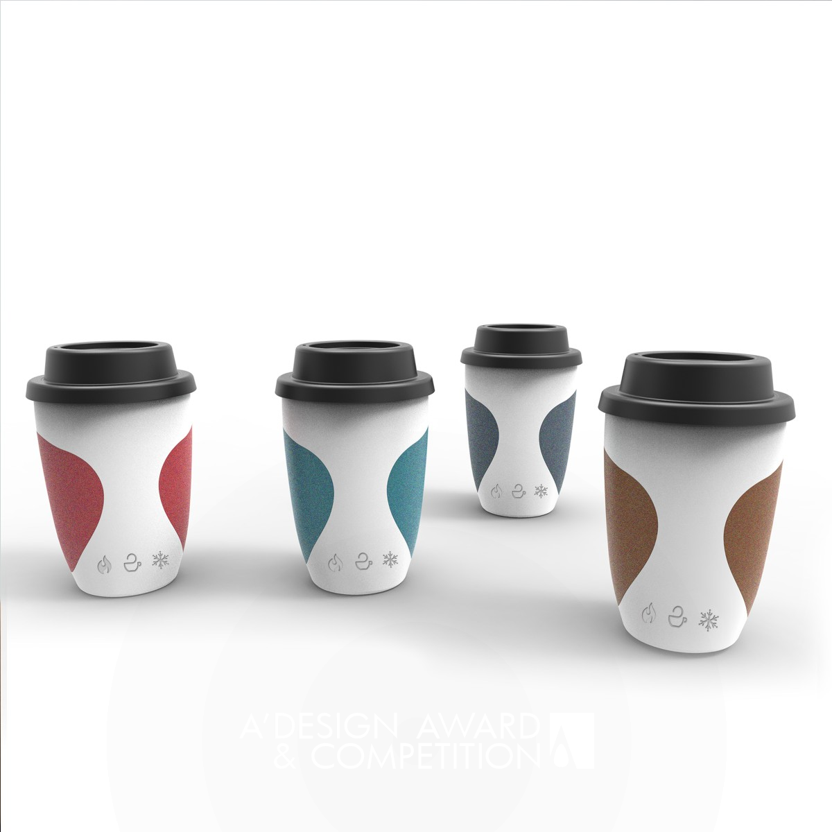 Coffee Cup Indicating temperature  by Rengrui Xiang, Yi Teng Shih and Yuting Chen Iron Bakeware, Tableware, Drinkware and Cookware Design Award Winner 2017 