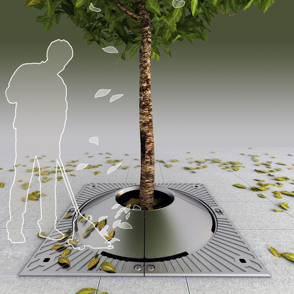 Re-Leaf Tree Pool by The School of Industrial Design in LAFA Silver Street Furniture Design Award Winner 2017 