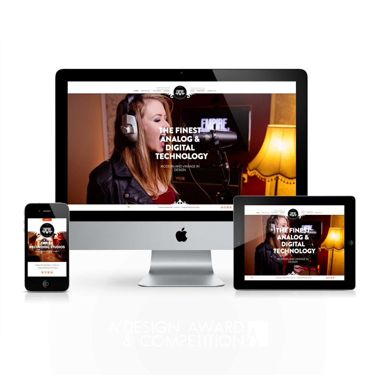 Empire Recording Studio - Frost Creative Website by Gary Frost - Frost Creative Golden Website and Web Design Award Winner 2017 