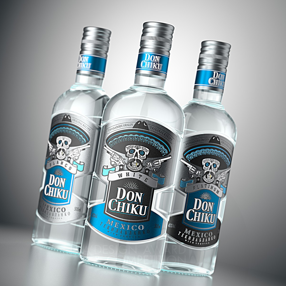 Don Chiku Tequila Packaging Design by ShumiLoveDesign Golden Packaging Design Award Winner 2017 