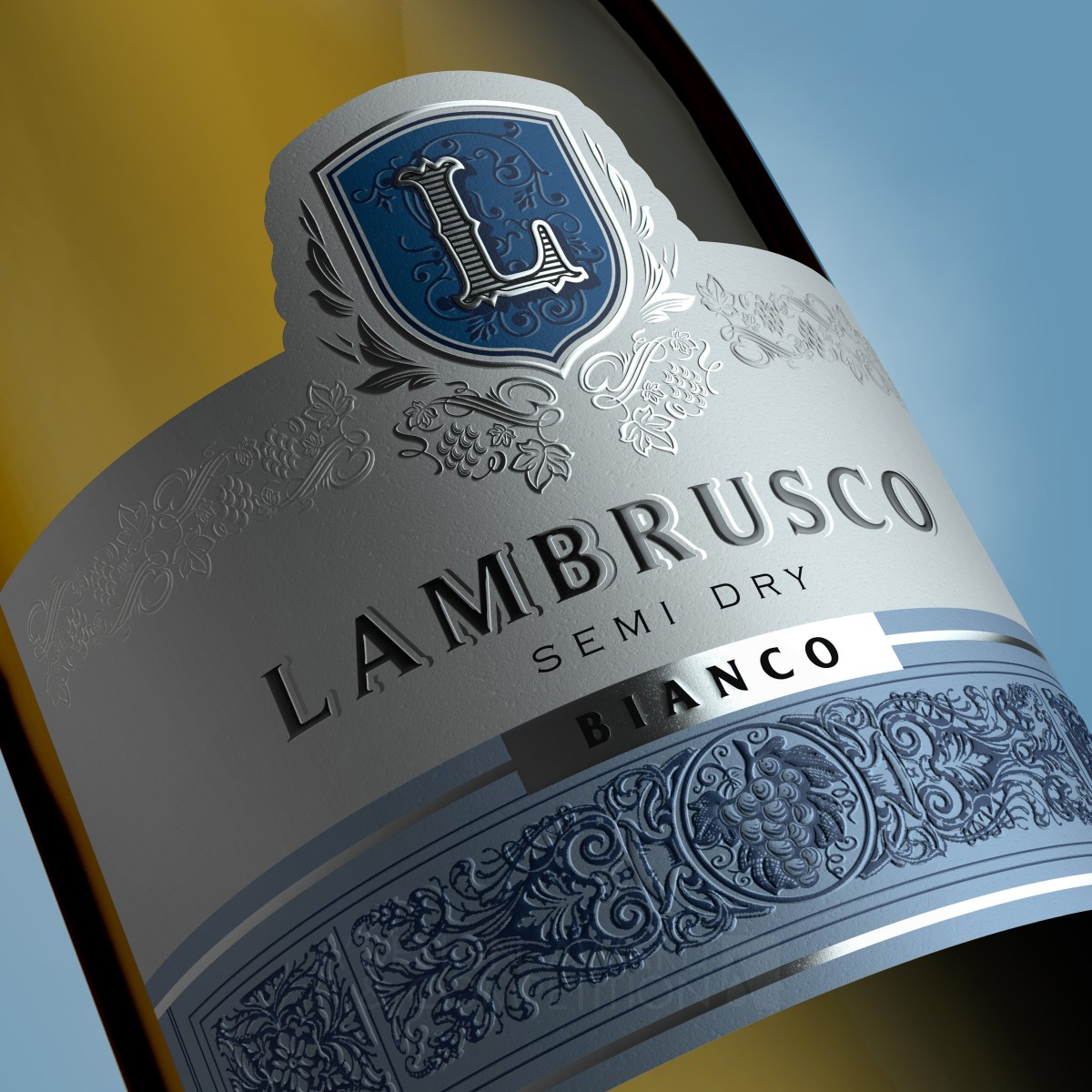 Lambrusco Wine Label Design  by ShumiLoveDesign Silver Packaging Design Award Winner 2017 