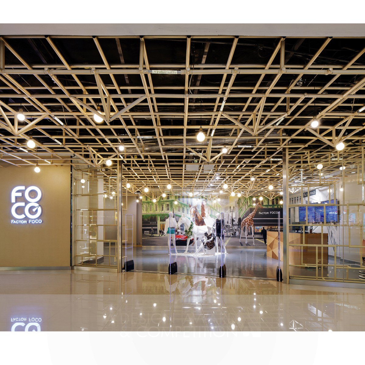 Foco Shopping Mall Show sales by Zheng SongLing Bronze Interior Space and Exhibition Design Award Winner 2017 