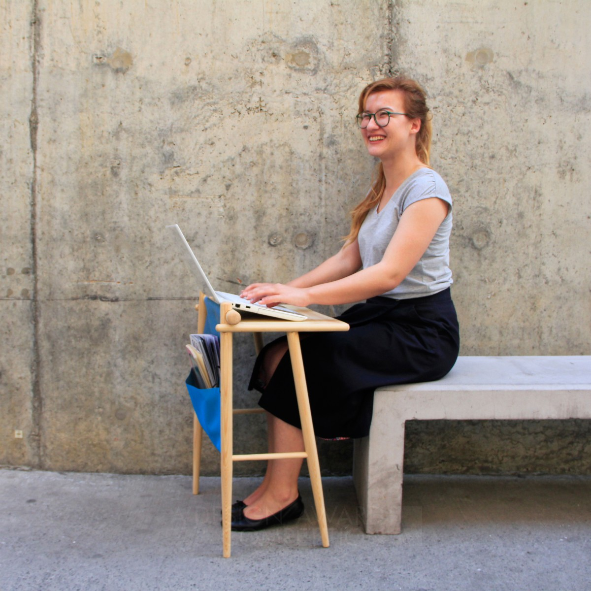 Ultraleggera Laptop Table by Nur Seda Sahin Silver Furniture Design Award Winner 2017 