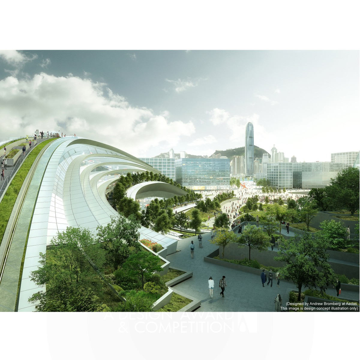 Express Rail Link West Kowloon Terminus Public Transportation by Andrew Bromberg Golden Architecture, Building and Structure Design Award Winner 2017 