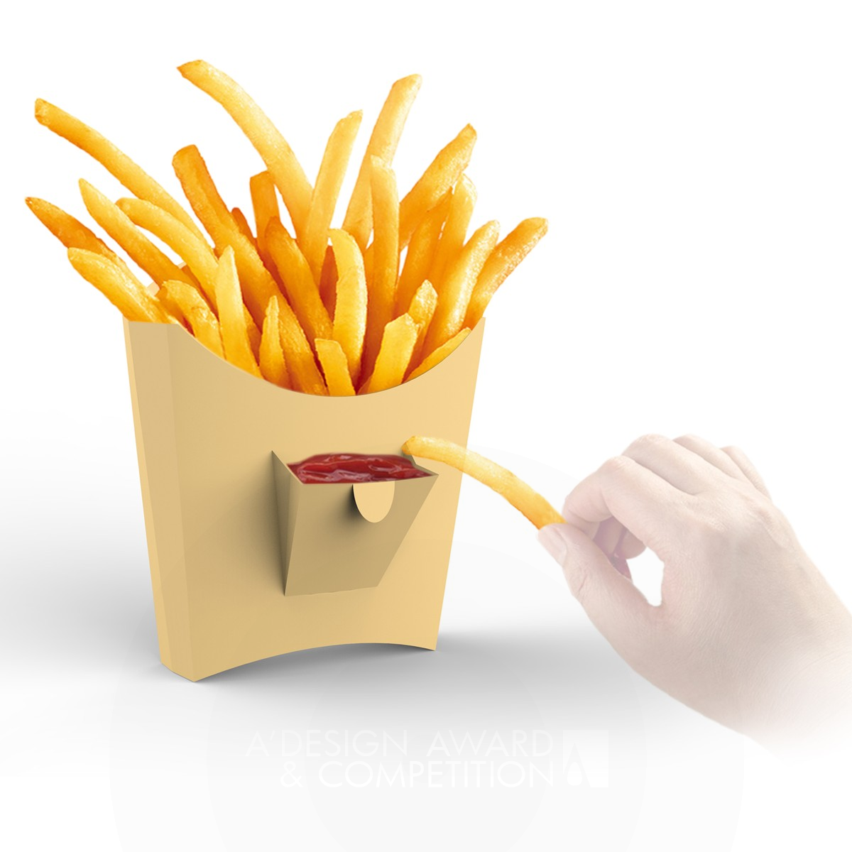 Little Pocket French fries box by Dong Jiang-UESTC - Zhongshan Institute Silver Packaging Design Award Winner 2017 