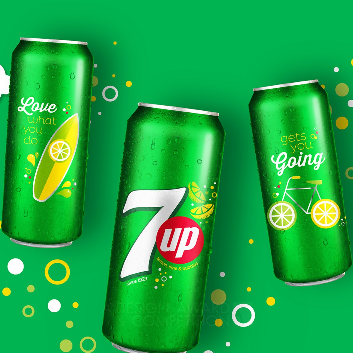 7up Sip Up Summer Series Limited Edition Aluminum Cans by PepsiCo Design and Innovation Golden Packaging Design Award Winner 2017 