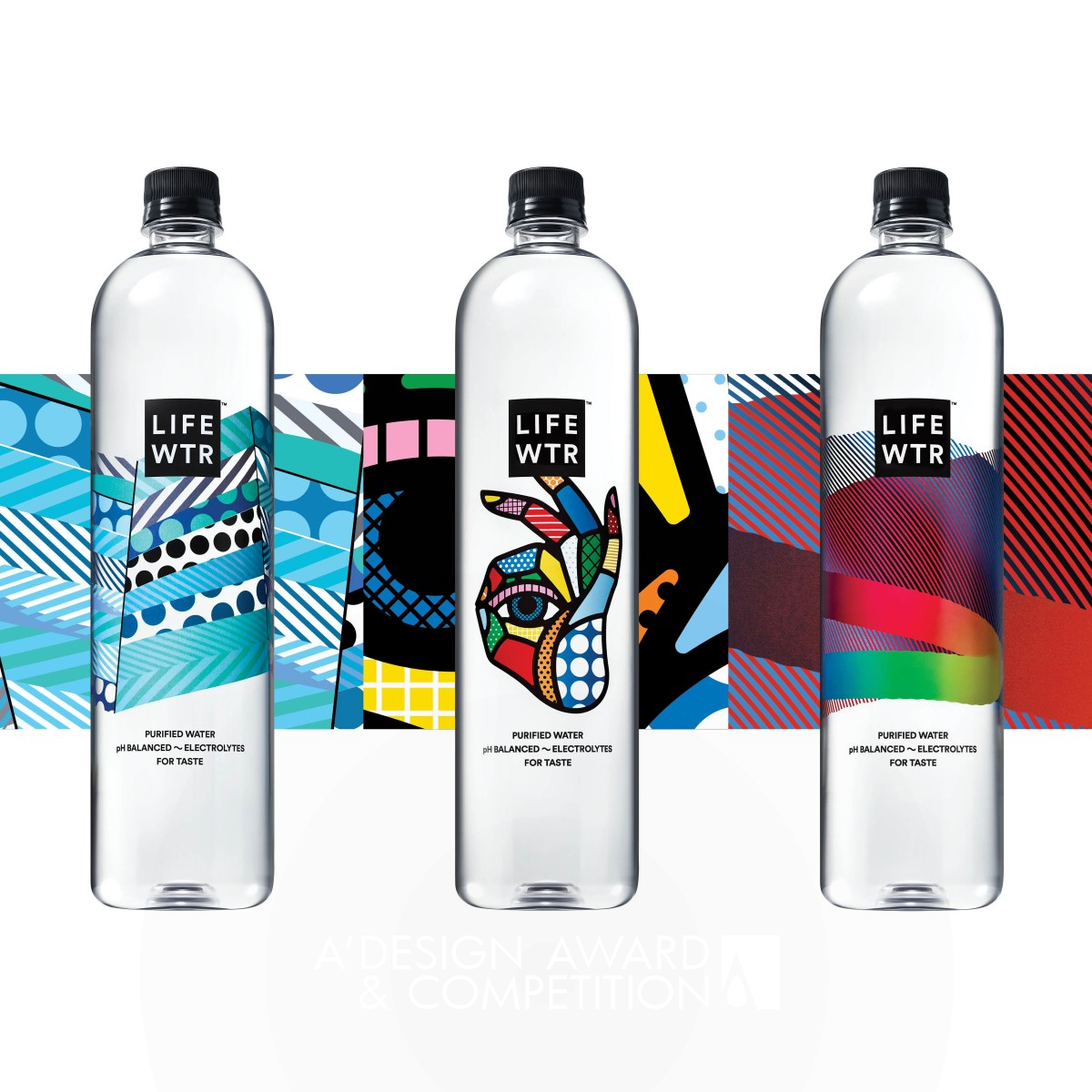 LIFEWTR Series 1 Bottle Graphics by PepsiCo Design and Innovation Platinum Packaging Design Award Winner 2017 