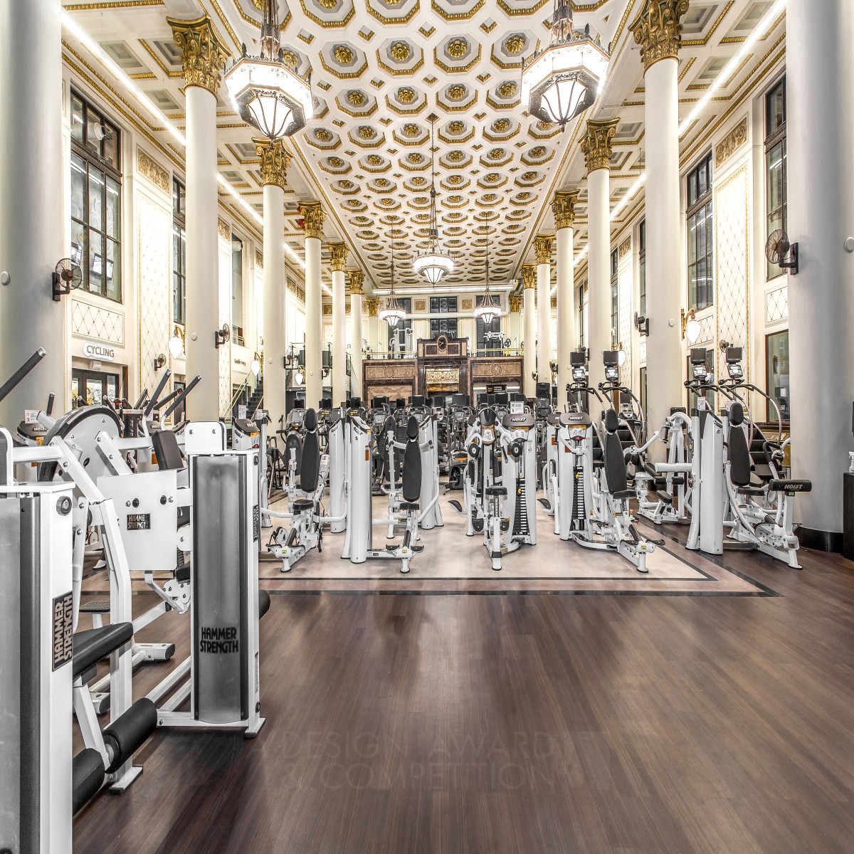 Historic Bank Gets Fit Fitness Facility by Square Feet Design Group Inc Silver Interior Space and Exhibition Design Award Winner 2017 