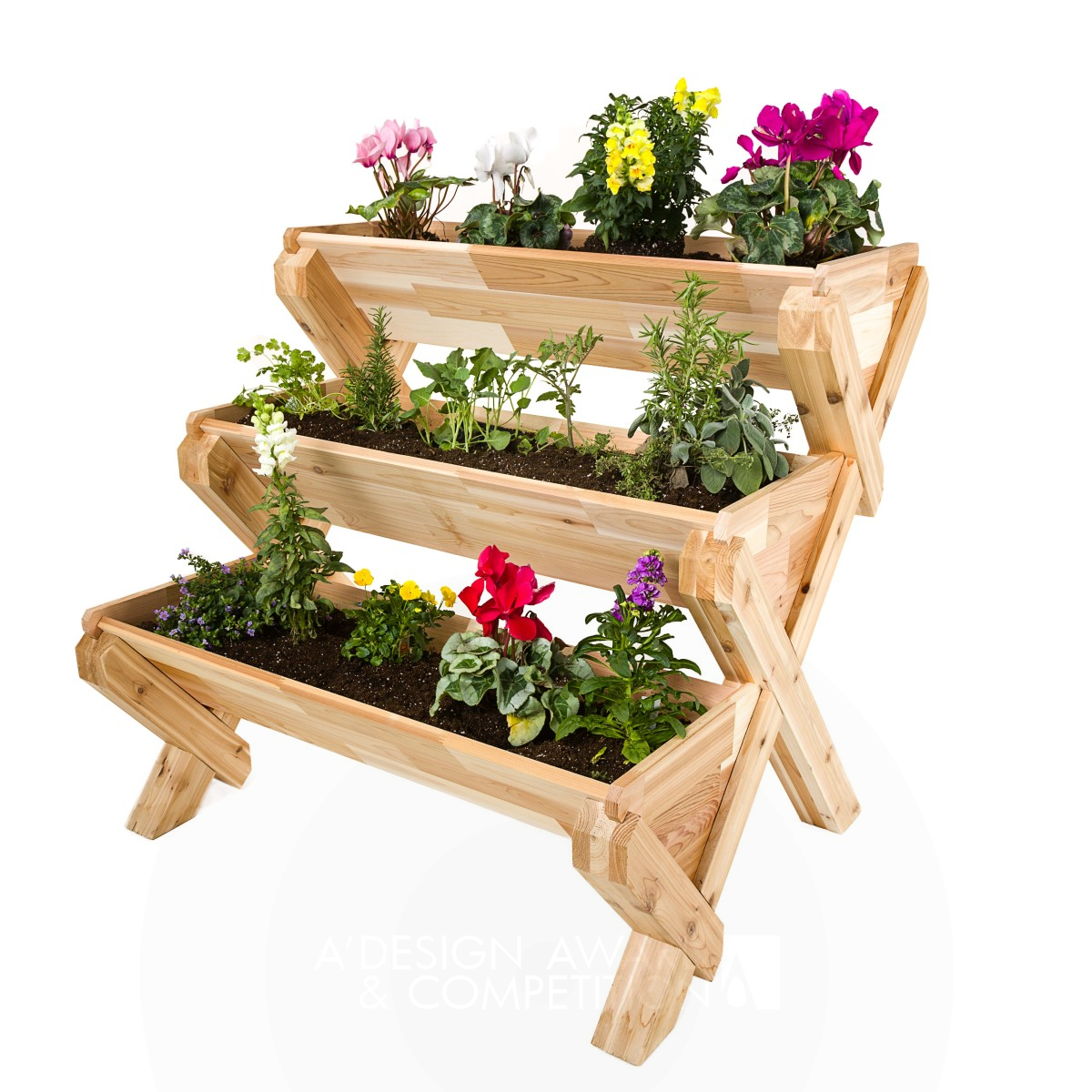 Cascading Garden Planter by CedarCraft Iron Furniture Design Award Winner 2017 