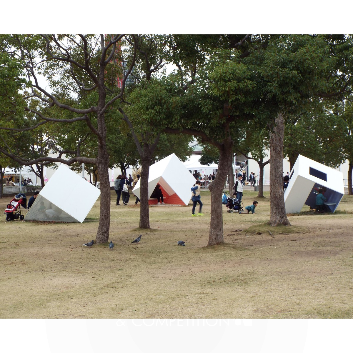 Three Cubes in the Forest Movable pavilion by Kotoaki Asano and Makoto Kosuda Silver Architecture, Building and Structure Design Award Winner 2017 