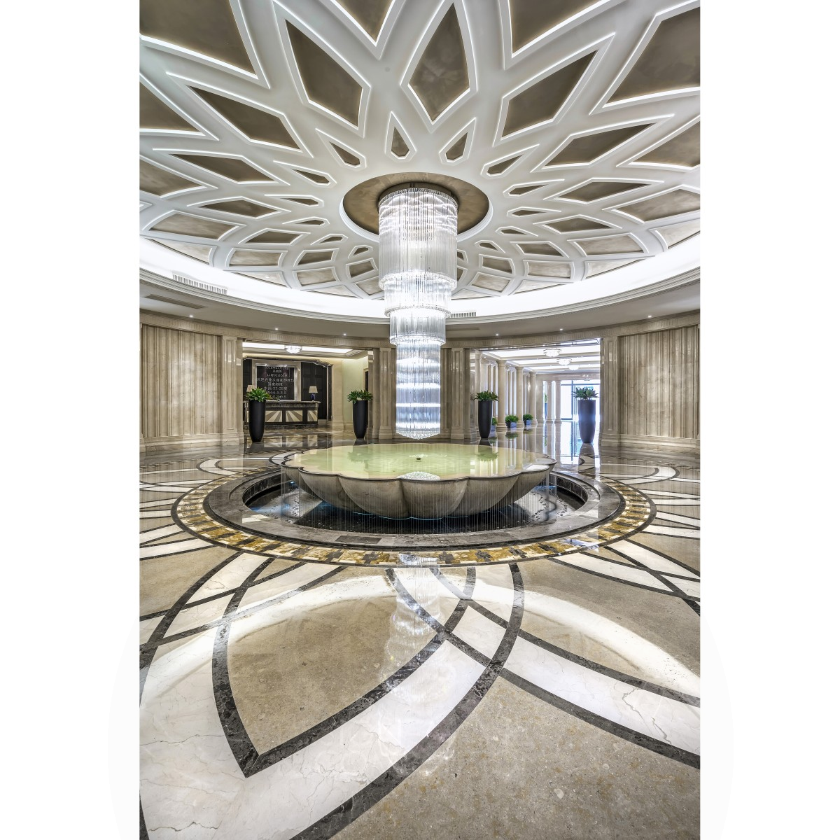 Crystal Pavilion Clubhouse Facility for residents by David Chang Design Associates Int'l Silver Interior Space and Exhibition Design Award Winner 2017 