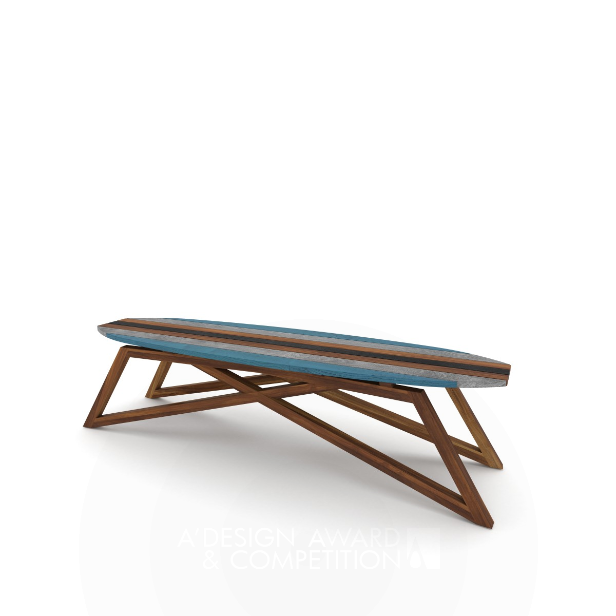 Surfwave Outdoor Bench by Valeriano Villegas Goyos Iron Furniture Design Award Winner 2017 