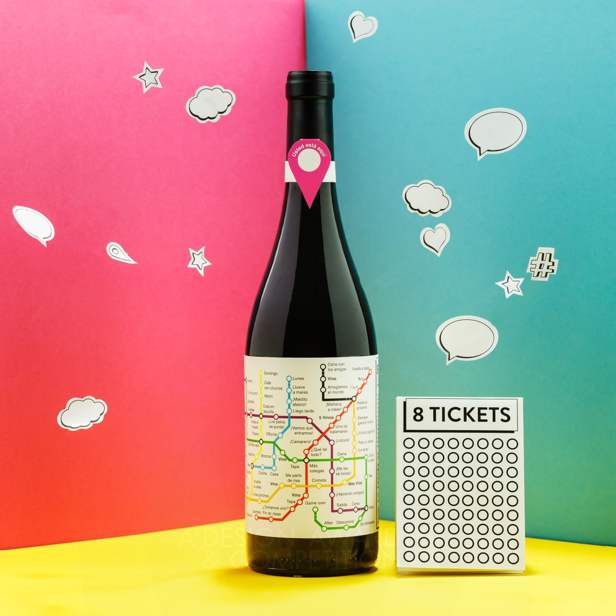 8 Tickets Wine  by Juan Manuel Rodríguez Prous Bronze Packaging Design Award Winner 2017 