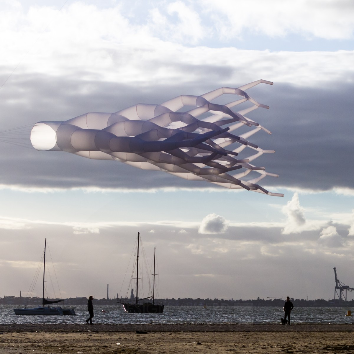 The Hex Kite by Wind Architecture Studio Platinum Fine Arts and Art Installation Design Award Winner 2017 