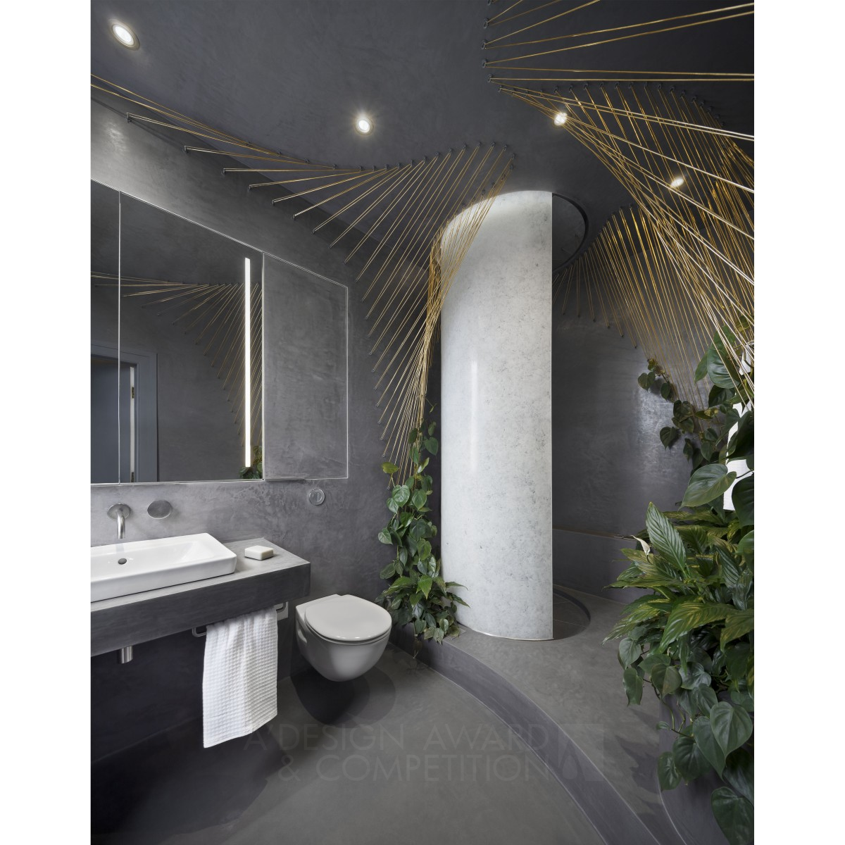 Indoor Outdoor Bathroom Bathroom by Bilska de Beaupuy Silver Interior Space and Exhibition Design Award Winner 2018 