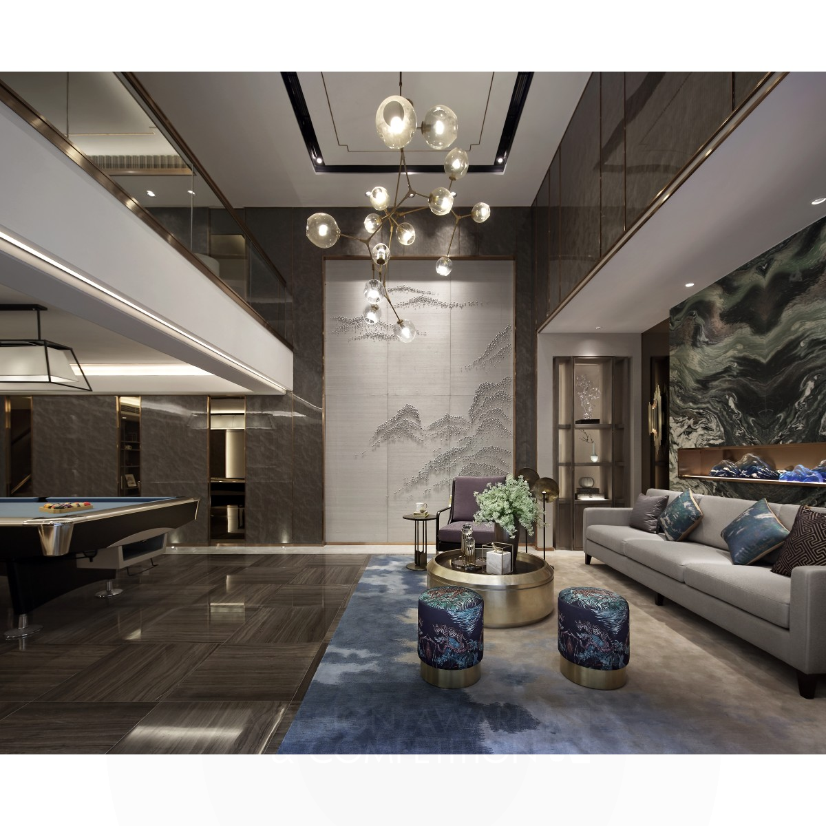 Oriental Esthetics Chinese style villa house by Yanming Yin Bronze Interior Space and Exhibition Design Award Winner 2018 