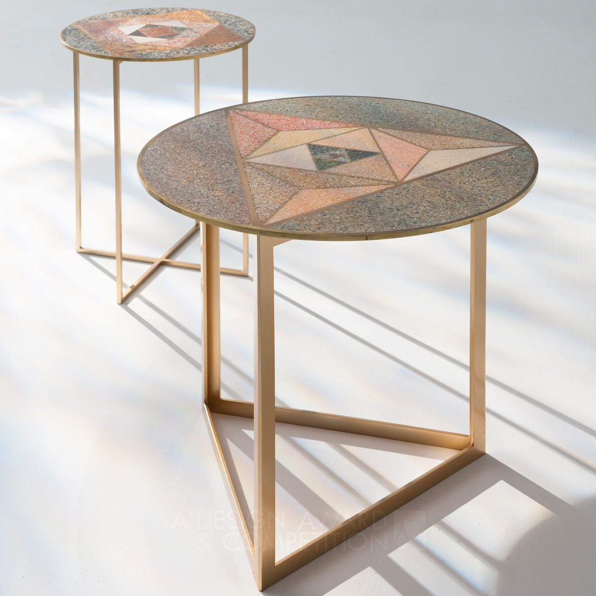 Terrazzo Times Table by Hsuan Ting Huang Iron Furniture Design Award Winner 2018 