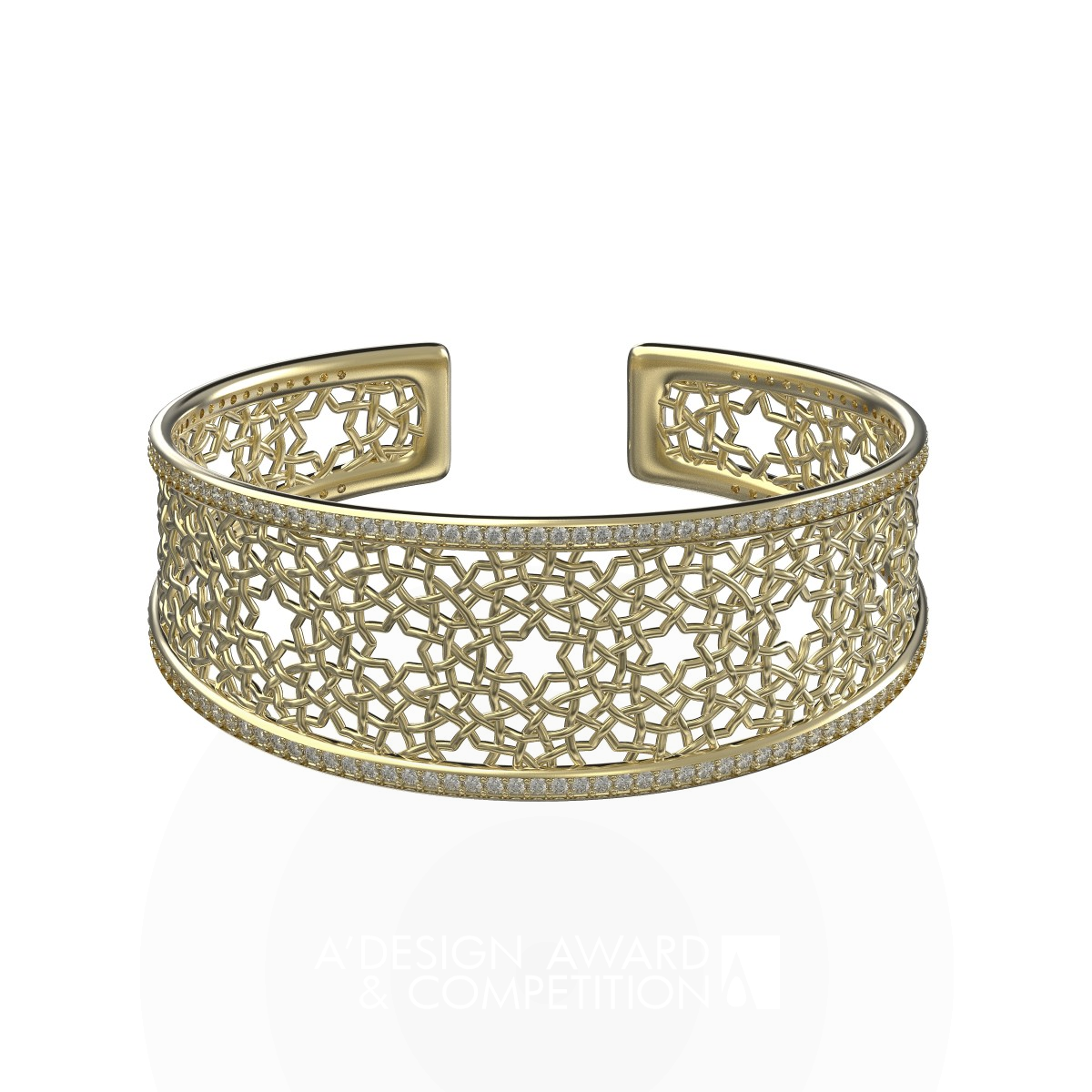 Interlace Pattern Cuff Bracelet by Laleh Safarzadeh Iron Jewelry Design Award Winner 2018 