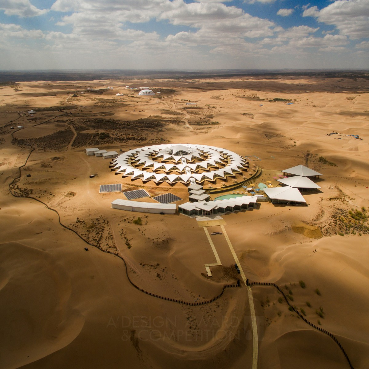 Xiangshawan Desert Lotus Hotel by PLAT ASIA Silver Architecture, Building and Structure Design Award Winner 2018 